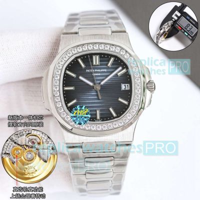 OMF Patek Philippe Nautilus 5711 Blue Dial Diamond Bezel 40mm Swiss Copy Watch 